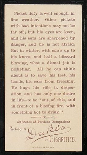 N86 1888 Duke Cigarettes Scenes of Perilous Occupations